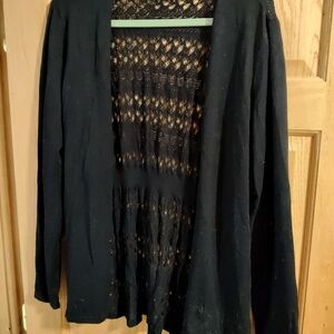 Maurices Black Knit Open Front Sweater Size 2
